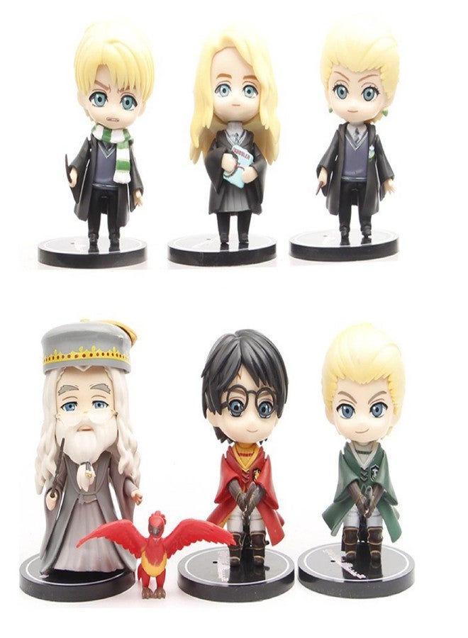 AUGEN Harry Potter Action Figures Limited Edition for Car Dashboard, Decoration, Cake, Office Desk & Study Table A-(9cm)(Pack of 6) - Image 1